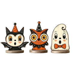 Halloween Wooden Block for Shelf Decoration