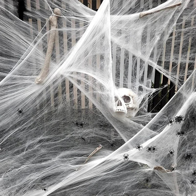 White Spider Web for Halloween Scary Home Party