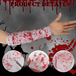 10/15M Halloween Bloody Cloth Strips Blood Gauze Bandage