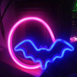 Halloween Bat Spirit LED Neon Wall Decor for Party