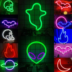 Halloween Bat Spirit LED Neon Wall Decor for Party