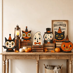 Halloween Wooden Block for Shelf Decoration
