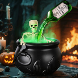 Halloween WitchCauldron with LED Light & Fog Mist Maker