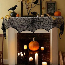 Halloween Spider web Bats Tablecloth