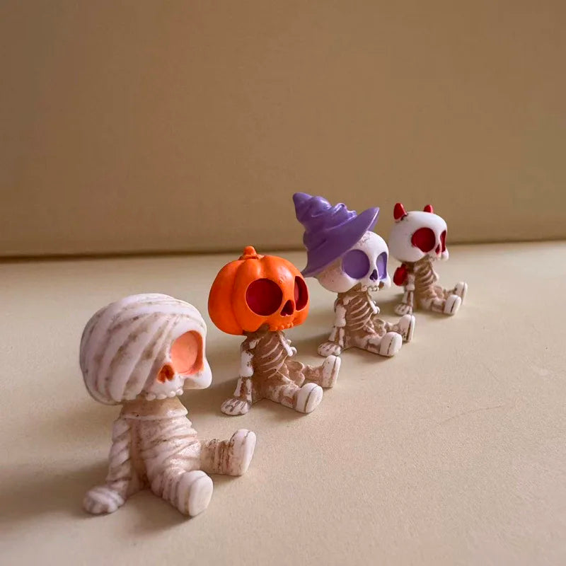 4Pcs Halloween Mini Figurines Set