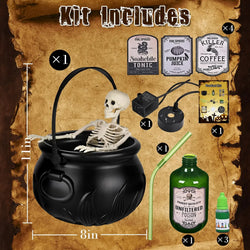 Halloween WitchCauldron with LED Light & Fog Mist Maker