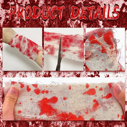 10/15M Halloween Bloody Cloth Strips Blood Gauze Bandage